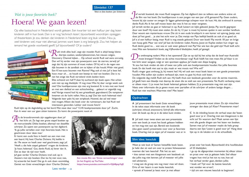 Nieuwe tekst: lekker lezen! - Slimme Teksten basisonderwijs